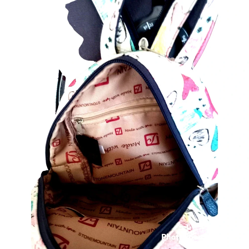 Stone Mountain heart printed backpack